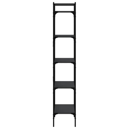 vidaXL Bücherregal 5 Fächer Schwarz 56x31,5x174 cm Holzwerkstoff