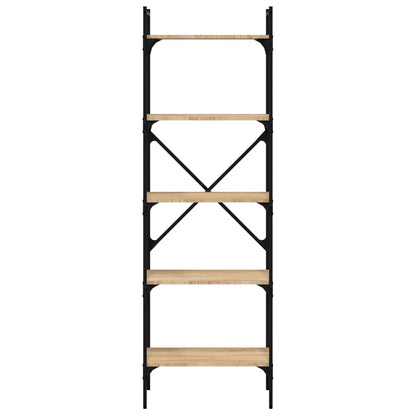 vidaXL Bücherregal 5 Fächer Sonoma-Eiche 56x31,5x174 cm Holzwerkstoff