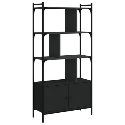 vidaXL Bibliothèque avec portes Noir 76,5x30x154,5 cm Bois d'ingénierie