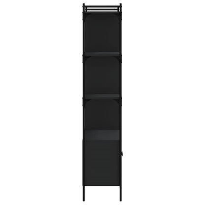 vidaXL Bibliothèque avec portes Noir 76,5x30x154,5 cm Bois d'ingénierie