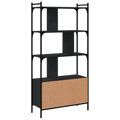 vidaXL Bibliothèque avec portes Noir 76,5x30x154,5 cm Bois d'ingénierie