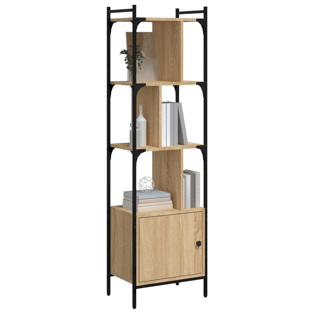 Bücherregal mit Tür Sonoma-Eiche 44,5x30x154,5 cm Holzwerkstoff
