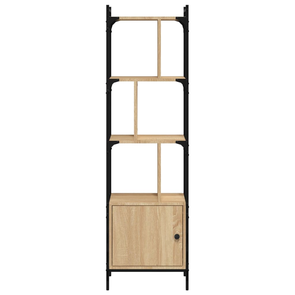 vidaXL Bibliothèque avec porte Chêne Sonoma 44,5x30x154,5 cm Bois d'ingénierie