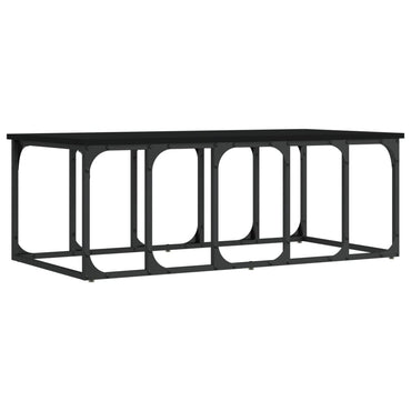 vidaXL Table basse noire 100x50x35,5 cm Bois d'ingénierie