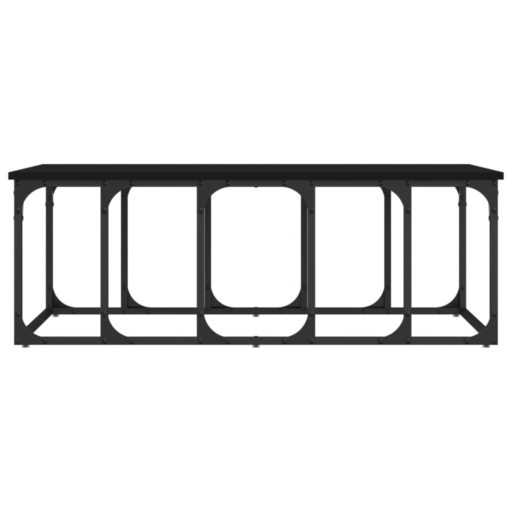 vidaXL Table basse noire 100x50x35,5 cm Bois d'ingénierie