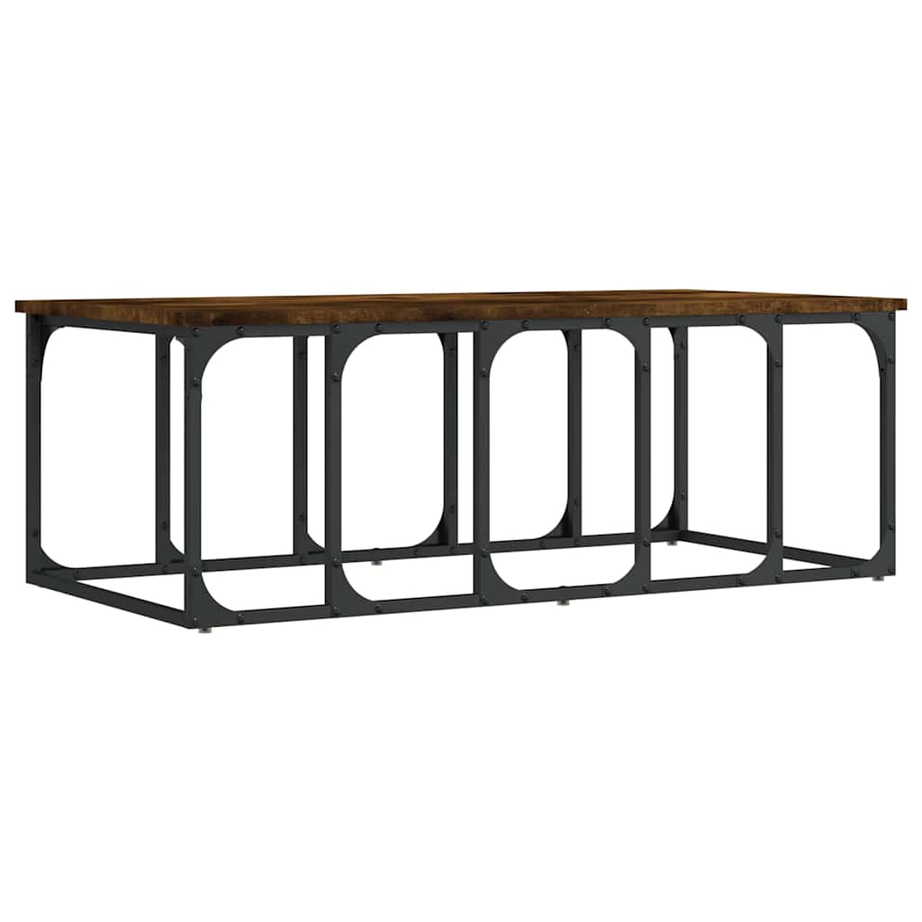 vidaXL Couchtisch Räuchereiche 100x50x35,5 cm Holzwerkstoff