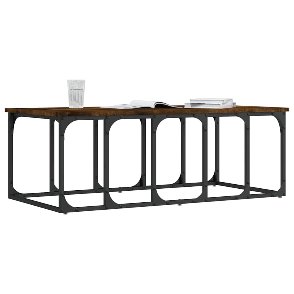 vidaXL Couchtisch Räuchereiche 100x50x35,5 cm Holzwerkstoff