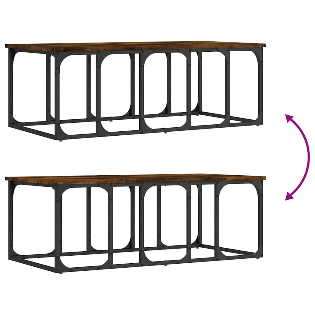 vidaXL Couchtisch Räuchereiche 100x50x35,5 cm Holzwerkstoff