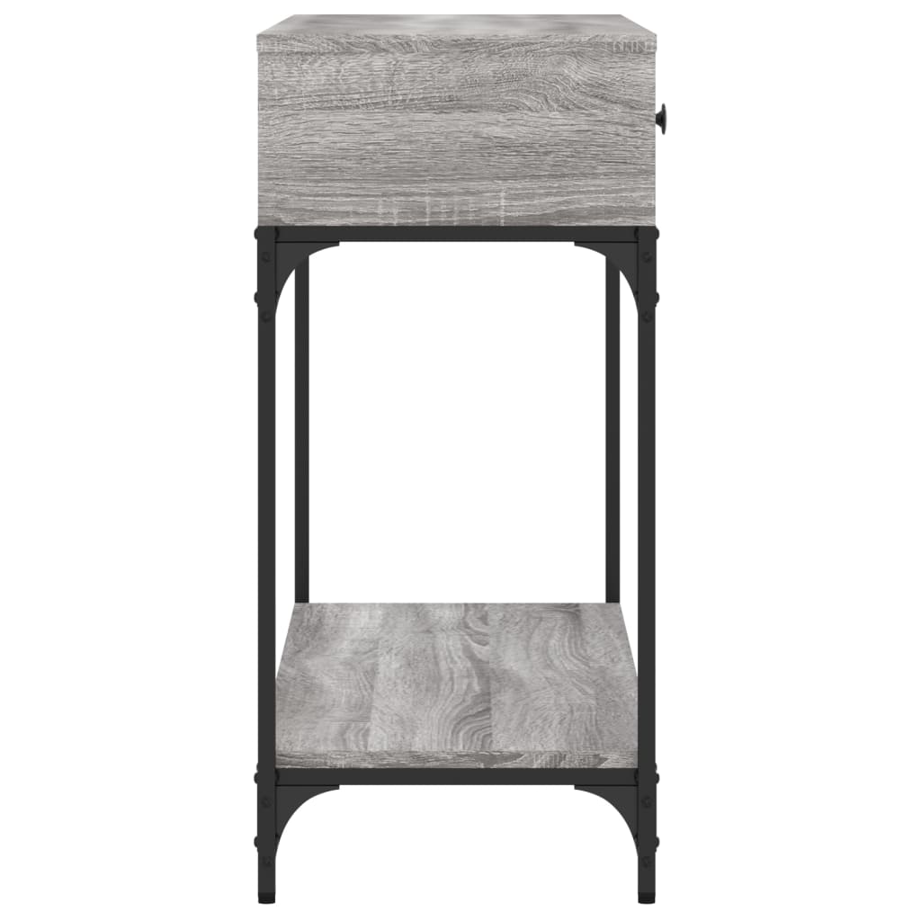 vidaXL Konsolentisch Grau Sonoma 100x34,5x75 cm Holzwerkstoff