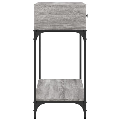 vidaXL Konsolentisch Grau Sonoma 100x34,5x75 cm Holzwerkstoff