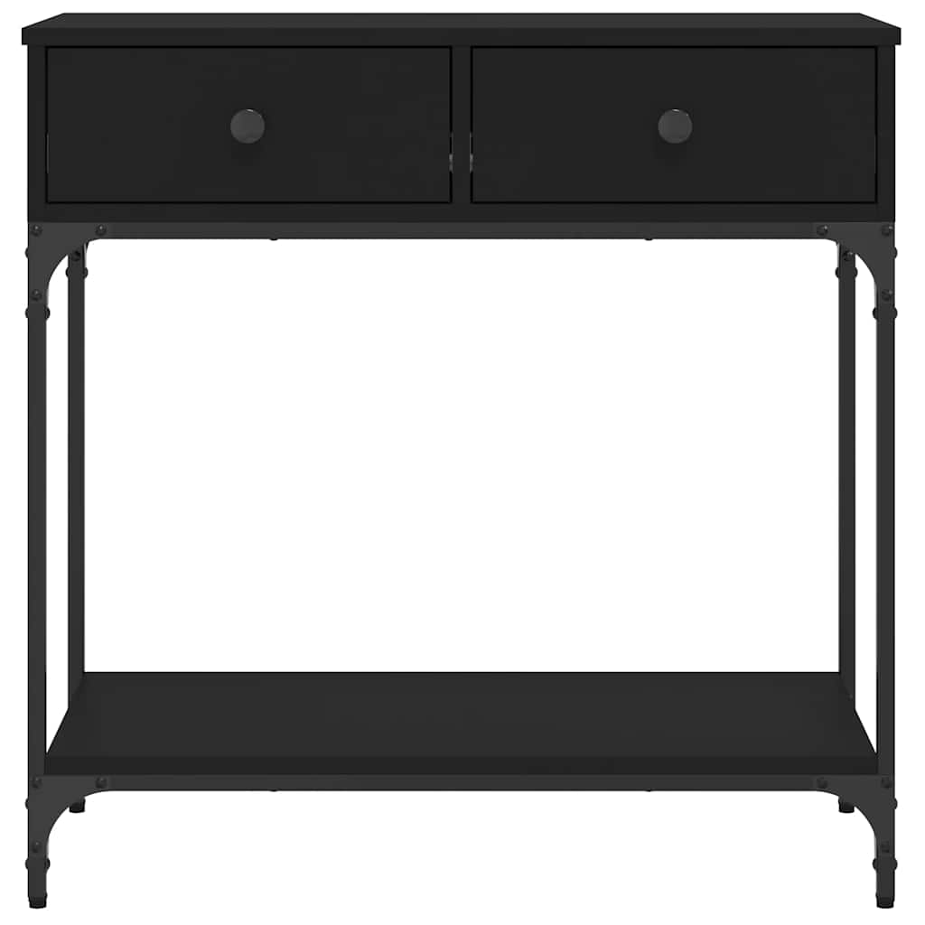 vidaXL Konsolentisch Schwarz 75x34,5x75 cm Holzwerkstoff