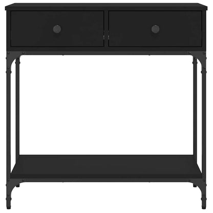 vidaXL Konsolentisch Schwarz 75x34,5x75 cm Holzwerkstoff