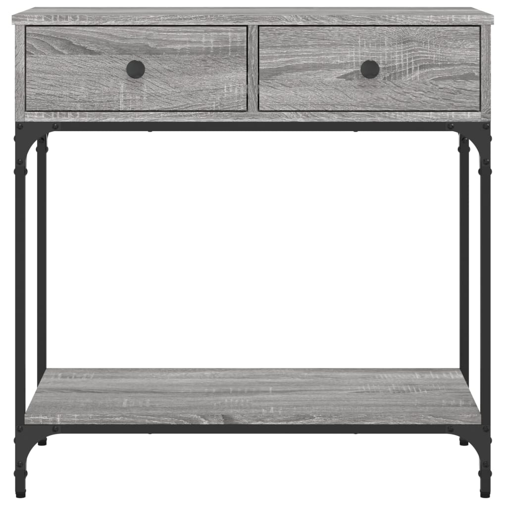 vidaXL Konsolentisch Grau Sonoma 75x34,5x75 cm Holzwerkstoff