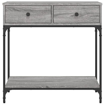 vidaXL Konsolentisch Grau Sonoma 75x34,5x75 cm Holzwerkstoff