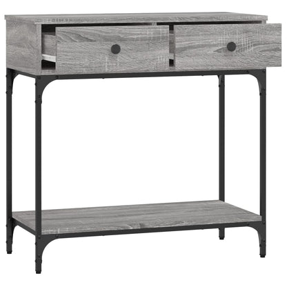 vidaXL Konsolentisch Grau Sonoma 75x34,5x75 cm Holzwerkstoff
