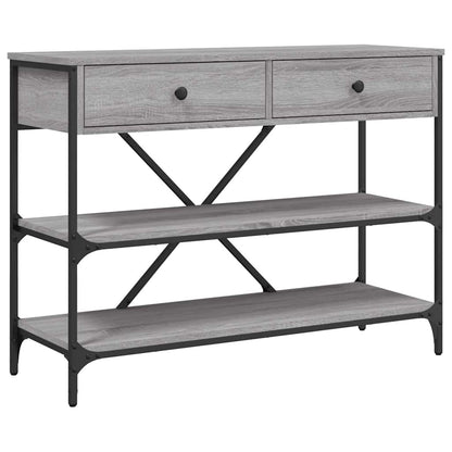 vidaXL Console avec tiroirs et étagères Gris Sonoma