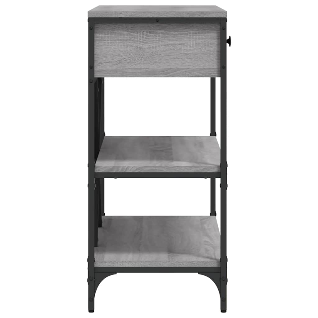 vidaXL Console avec tiroirs et étagères Gris Sonoma