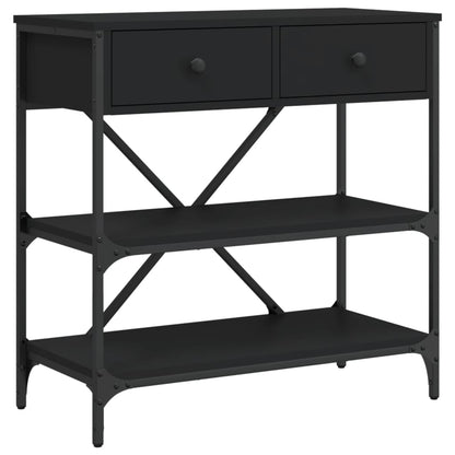 vidaXL Konsolentisch Schwarz 75x34,5x75 cm Holzwerkstoff