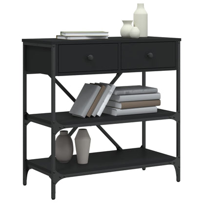vidaXL Konsolentisch Schwarz 75x34,5x75 cm Holzwerkstoff