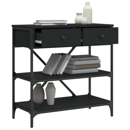 vidaXL Konsolentisch Schwarz 75x34,5x75 cm Holzwerkstoff