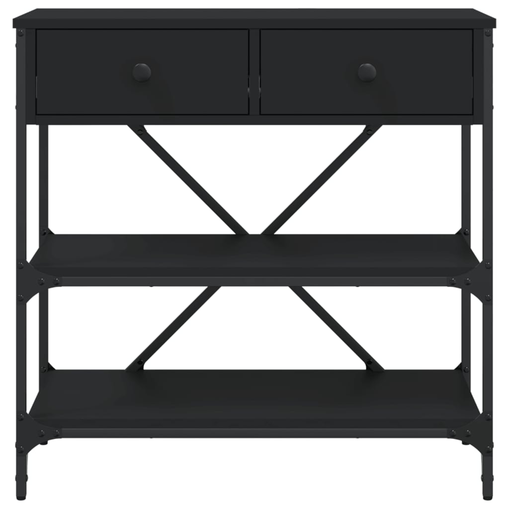 vidaXL Konsolentisch Schwarz 75x34,5x75 cm Holzwerkstoff