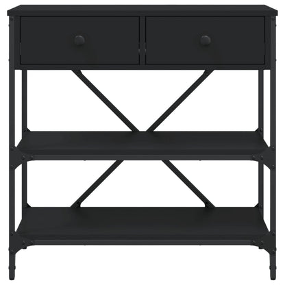 vidaXL Konsolentisch Schwarz 75x34,5x75 cm Holzwerkstoff