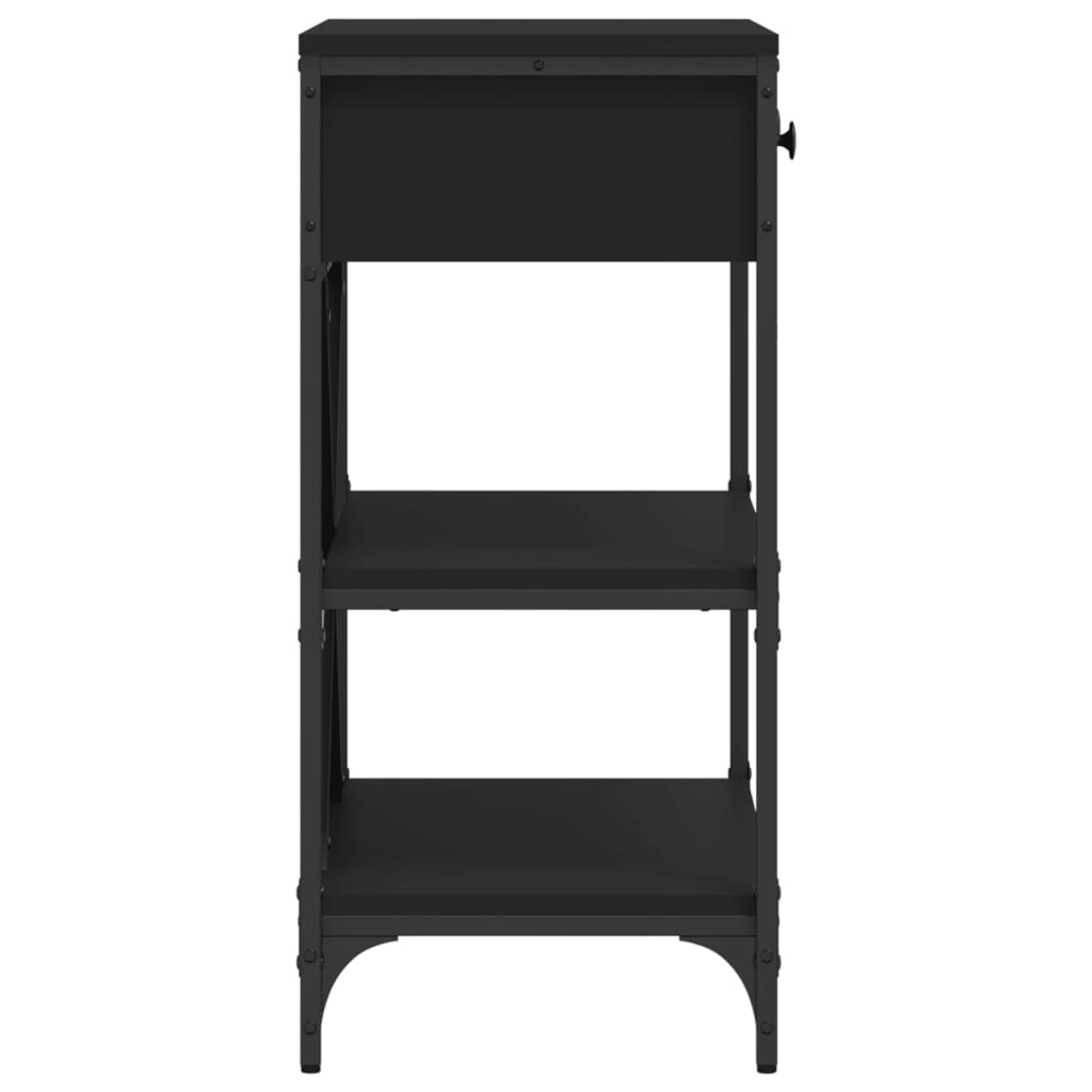 vidaXL Konsolentisch Schwarz 75x34,5x75 cm Holzwerkstoff