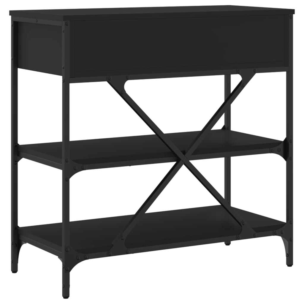 vidaXL Konsolentisch Schwarz 75x34,5x75 cm Holzwerkstoff