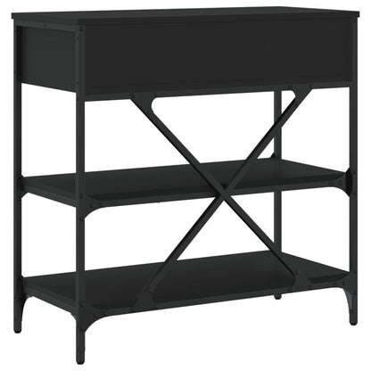 vidaXL Konsolentisch Schwarz 75x34,5x75 cm Holzwerkstoff