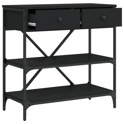 vidaXL Konsolentisch Schwarz 75x34,5x75 cm Holzwerkstoff