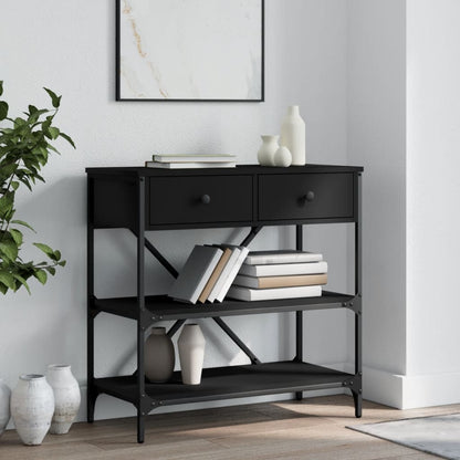 vidaXL Konsolentisch Schwarz 75x34,5x75 cm Holzwerkstoff