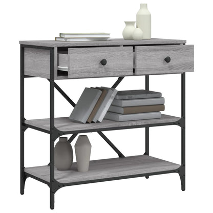 vidaXL Konsolentisch Grau Sonoma 75x34,5x75 cm Holzwerkstoff
