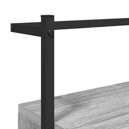 vidaXL Wand-Nachttisch Grau Sonoma 35x30x51 cm Holzwerkstoff