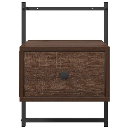 Wand-Nachttische 2 Stk. Braun Eiche 35x30x51 cm Holzwerkstoff