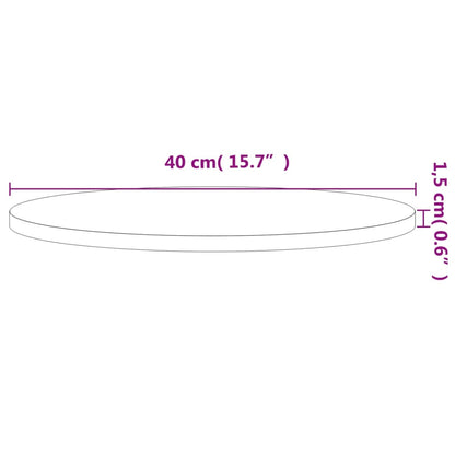 vidaXL Tischplatte Ø40x1,5 cm Rund Massivholz Buche