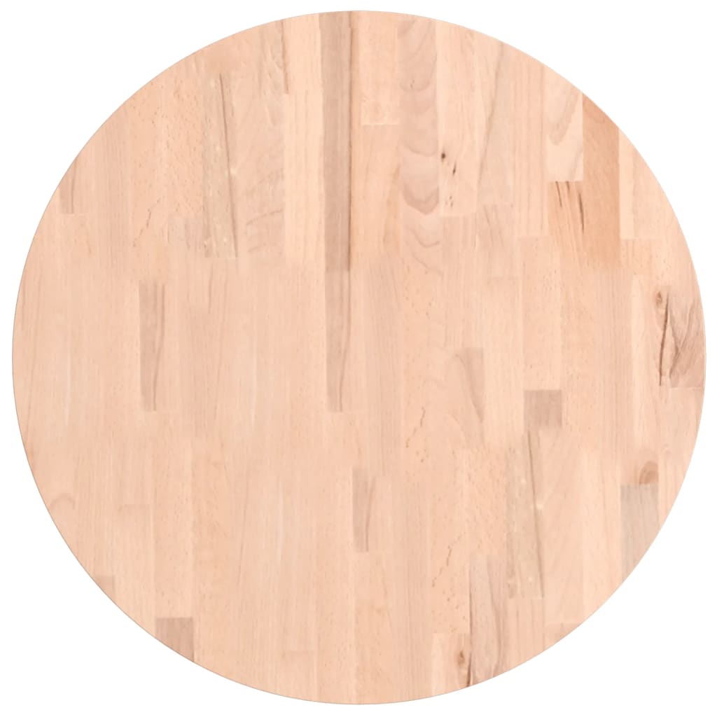 vidaXL Tischplatte Ø60x1,5 cm Rund Massivholz Buche
