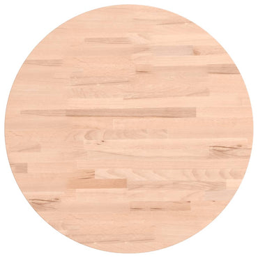 vidaXL Tischplatte Ø50x2,5 cm Rund Massivholz Buche