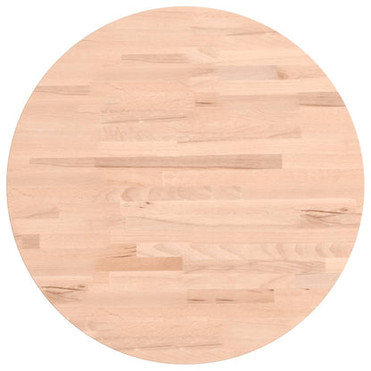 vidaXL Tischplatte Ø50x2,5 cm Rund Massivholz Buche