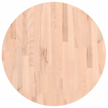 vidaXL Plateau de table rond Ø60x2,5 cm en bois de hêtre massif