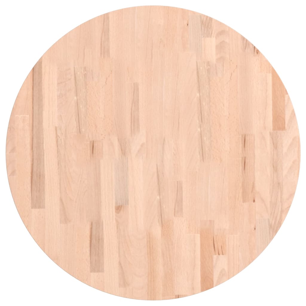vidaXL Tischplatte Ø70x2,5 cm Rund Massivholz Buche