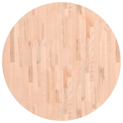 vidaXL Tischplatte Ø90x2,5 cm Rund Massivholz Buche