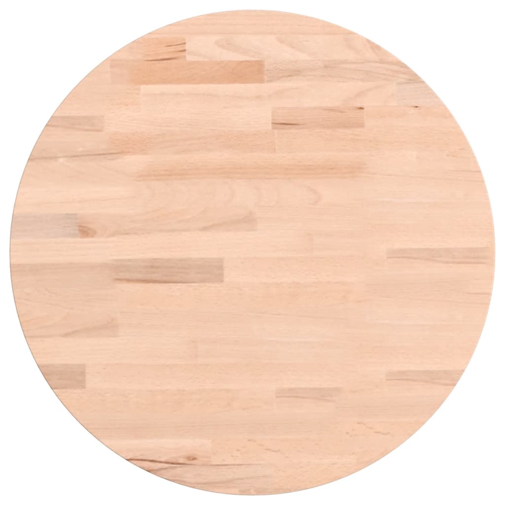 vidaXL Plateau de table Ø40x4 cm Rond Hêtre Massif