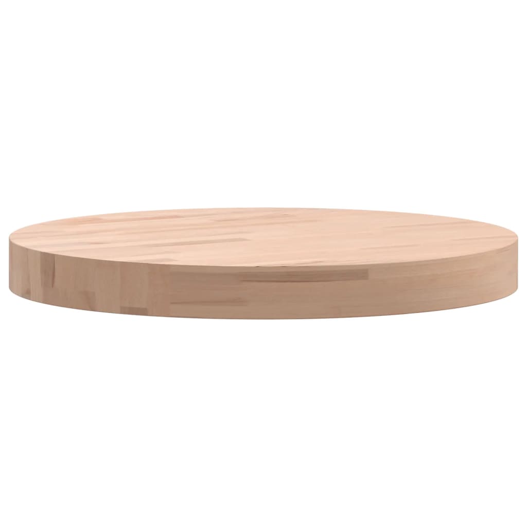 vidaXL Plateau de table Ø40x4 cm Rond Hêtre Massif