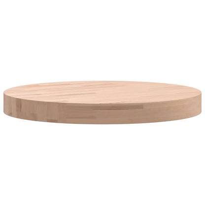 vidaXL Plateau de table Ø40x4 cm Rond Hêtre Massif