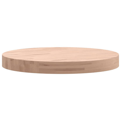 vidaXL Plateau de table Ø40x4 cm Rond Hêtre Massif