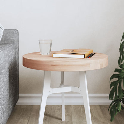 vidaXL Plateau de table Ø40x4 cm Rond Hêtre Massif