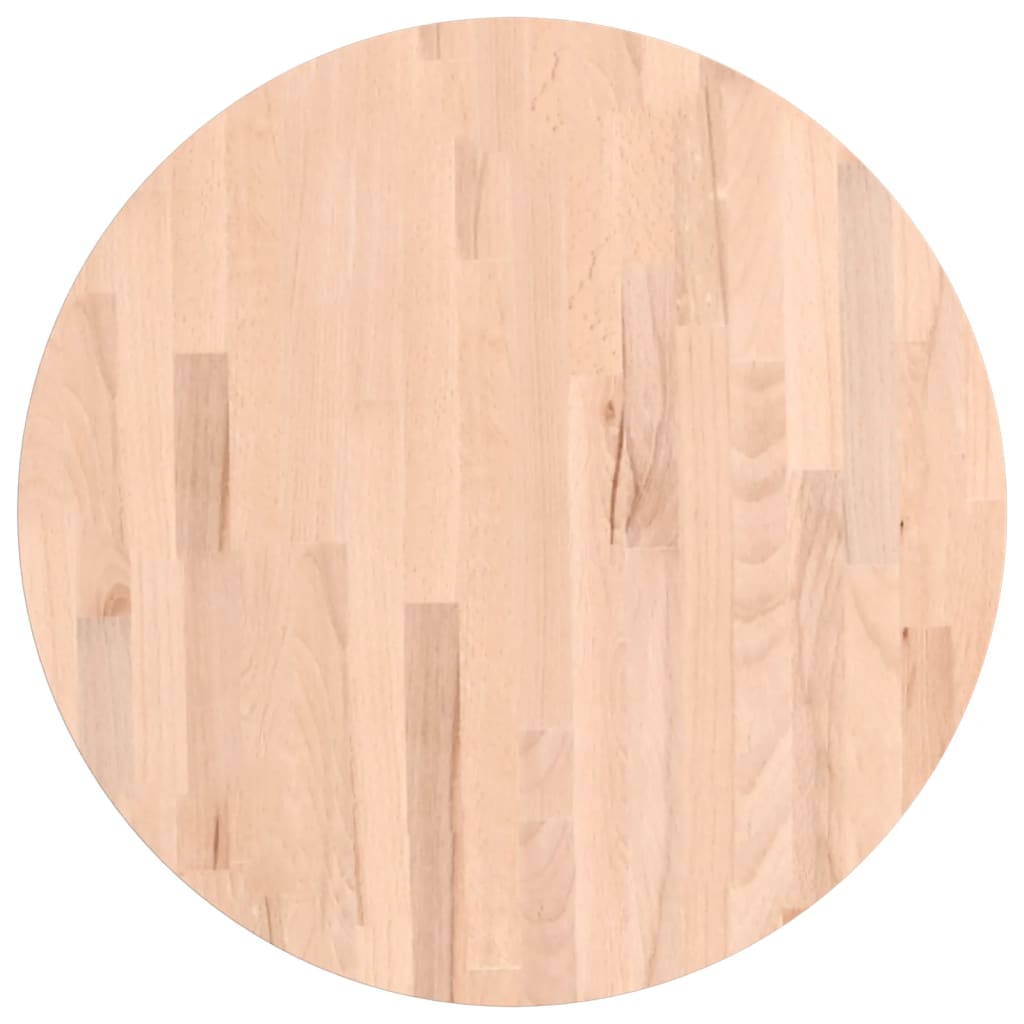 vidaXL Tischplatte Ø60x4 cm Rund Massivholz Buche