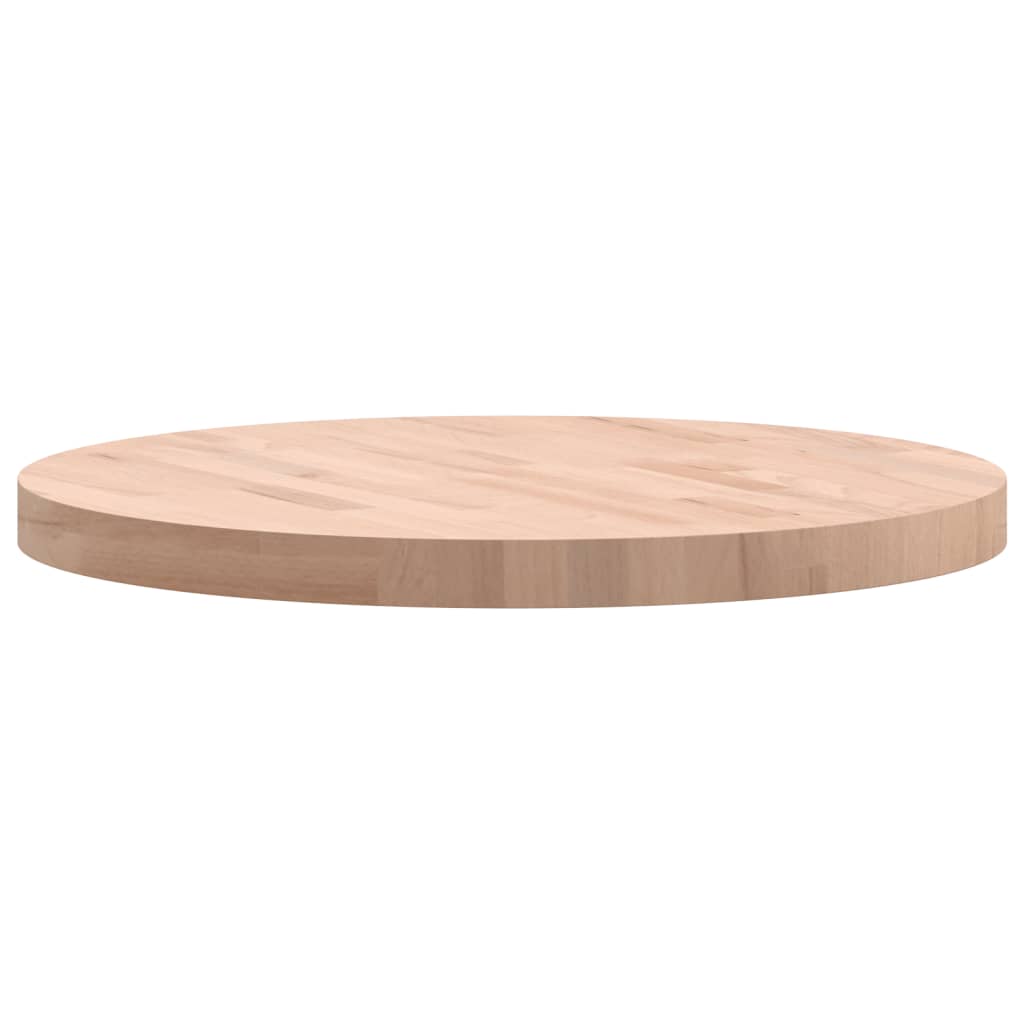 vidaXL Tischplatte Ø60x4 cm Rund Massivholz Buche
