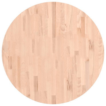 vidaXL Tischplatte Ø80x4 cm Rund Massivholz Buche