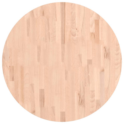 vidaXL Tischplatte Ø80x4 cm Rund Massivholz Buche